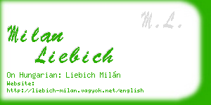 milan liebich business card